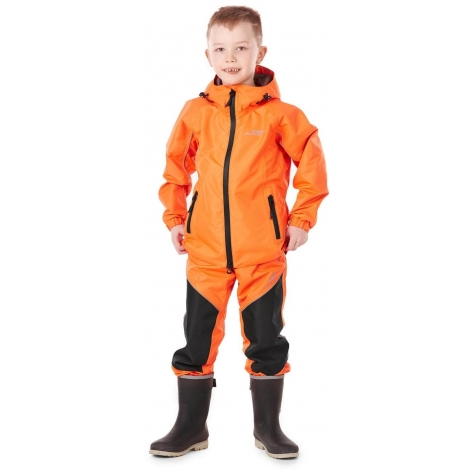 Детский комплект дождевой (куртка, брюки). EVO Kids ORANGE (мембрана)