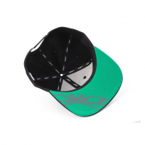 Бейсболка Modern Classic DF Black-Green-White (прямой козырёк)