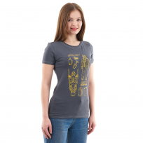 Футболка с принтом Snow Woman цвет серый Футболка с принтом Snow Woman цвет серый