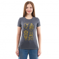 Футболка с принтом Snow Woman цвет серый Футболка с принтом Snow Woman цвет серый