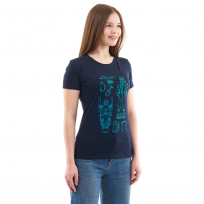 Футболка с принтом Snow Woman цвет синий Футболка с принтом Snow Woman цвет синий