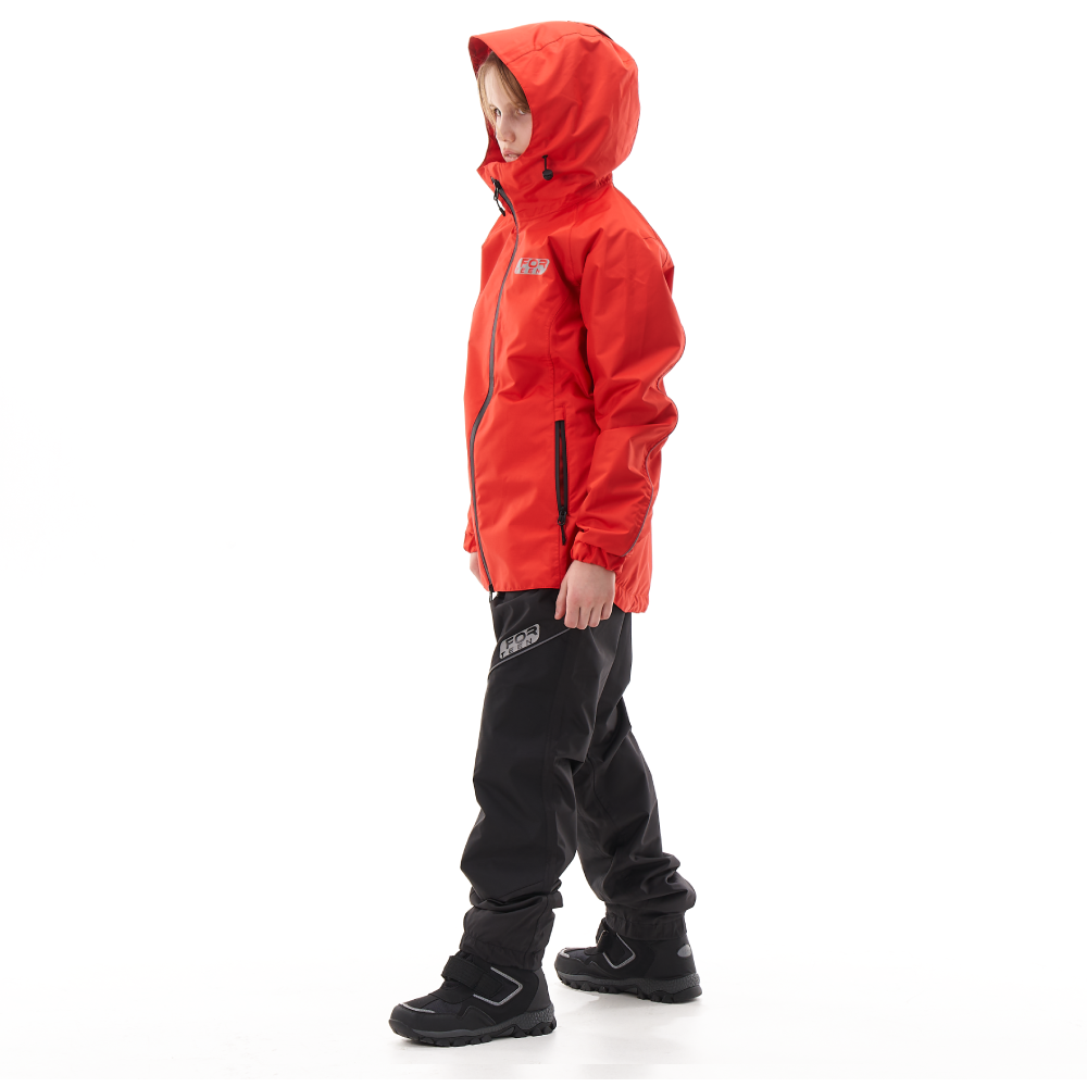 Комплект дождевой (куртка, брюки) EVO FOR TEEN RED (мембрана)