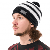 Шапка LINES Black - White