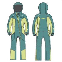 Комбинезон GRAVITY 2.0 Woman Dark Green - Lime