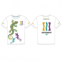 Футболка YEKATERINBURG 300 YEARS Woman White NEW ("Ящерица")