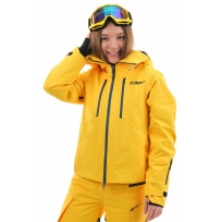 Куртка горнолыжная утепленная Gravity Premium WOMAN Yellow-Dark Ocean Куртка горнолыжная утепленная Gravity Premium WOMAN Yellow-Dark Ocean