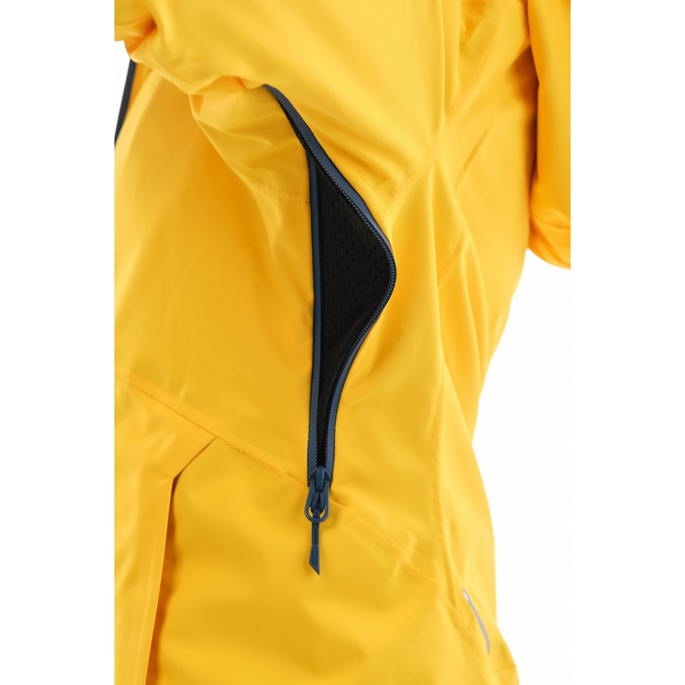 Куртка горнолыжная утепленная Gravity Premium WOMAN Yellow-Dark Ocean