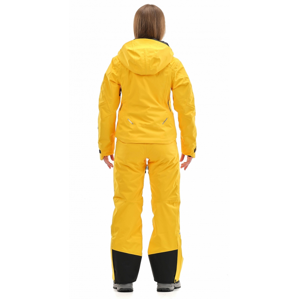Куртка горнолыжная утепленная Gravity Premium WOMAN Yellow-Dark Ocean