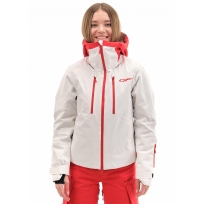 Куртка горнолыжная утепленная Gravity Premium WOMAN Gray-Red Fluo Куртка горнолыжная утепленная Gravity Premium WOMAN Gray-Red Fluo