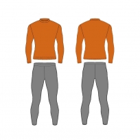 Детское термобелье Зима высокий ворот Orange - Gray